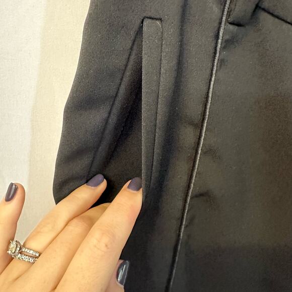 Vince Satin Piped Black Elastic Waist Jogger Pull On Relaxed Trouser Pant Small - Picture 7 of 8